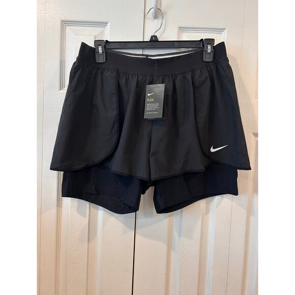Nike Women's One Dri-FIT High-Waisted 3" 2-in-1 Shorts Size 2X - Picture 7 of 7
